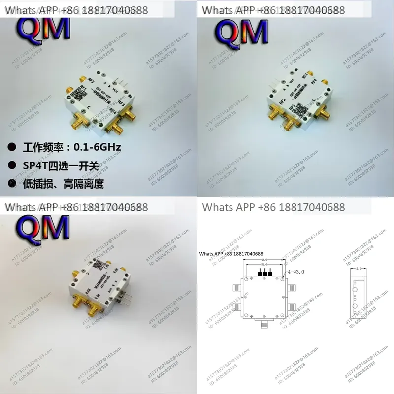 1PC para QM-SW-4ST 0.1-6 GHz S - Qm Electronics & Repair Services avaliação e preço