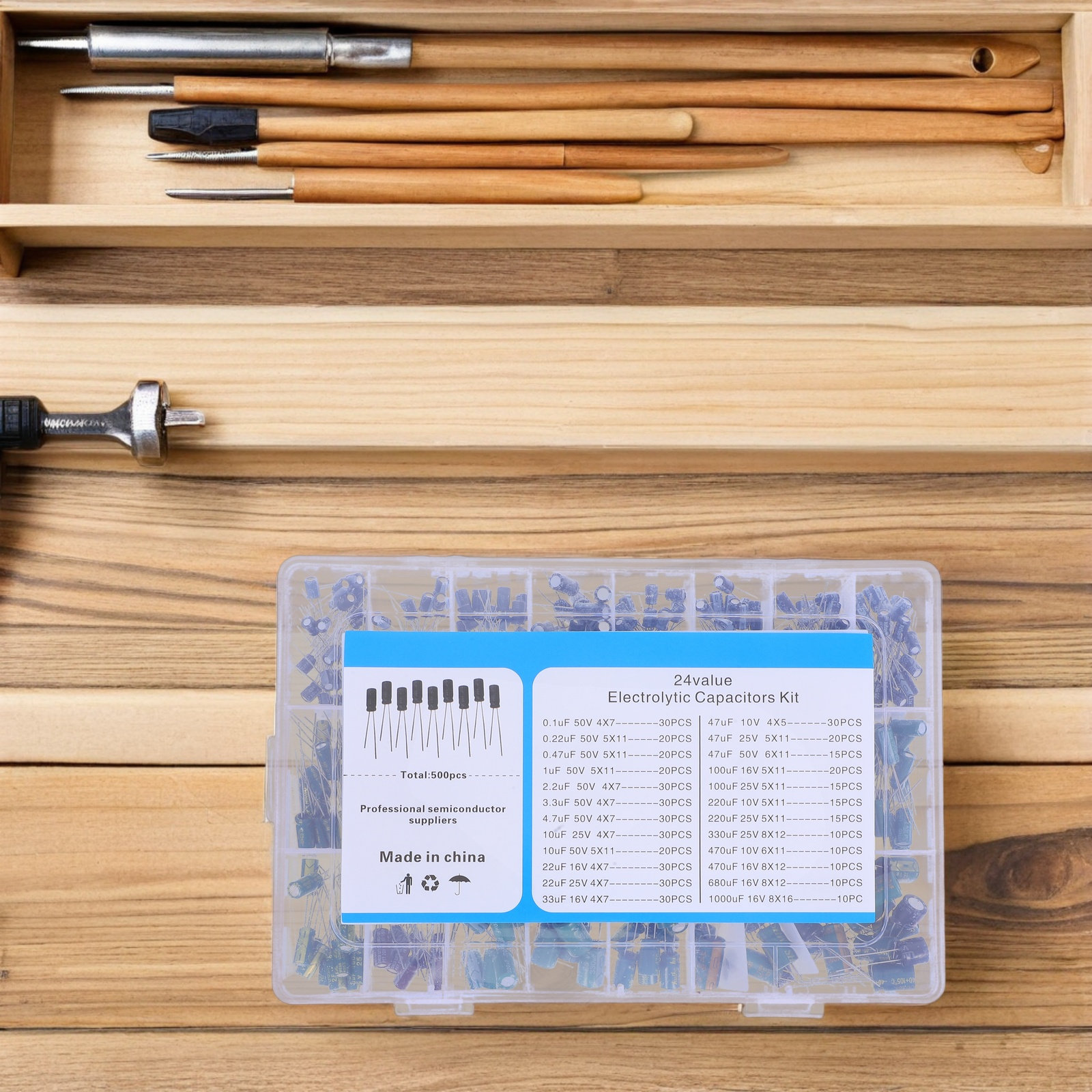 Kit de 500 Peças de Capacitore - Electronics Repair Kit avaliação e preço